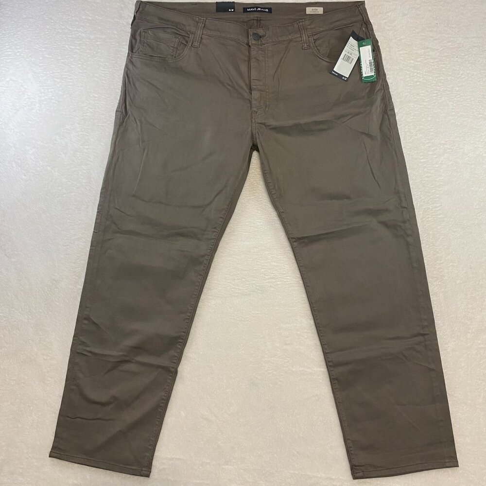 NWT Mavi Jeans Men's Zach Relaxed Straight leg Brown Morel Sateen Twill Sz 44X30